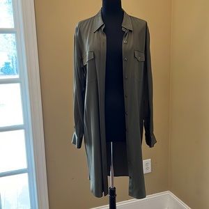 RALPH LAUREN- Women’s Green Silk Button Down Blouse- Size 12